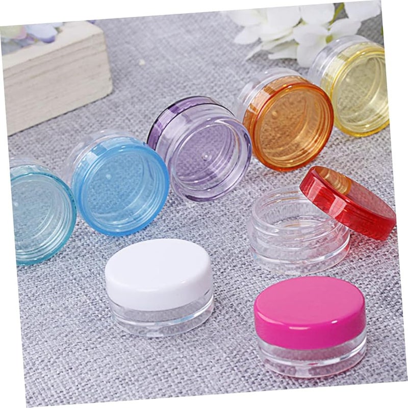 Assorted Color 3X3CM Round Cream Jars 55pcs Refillable Plastic Containers for Travel Lotion Shampoo - Image 4